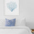 white frame blue sea fan wall art